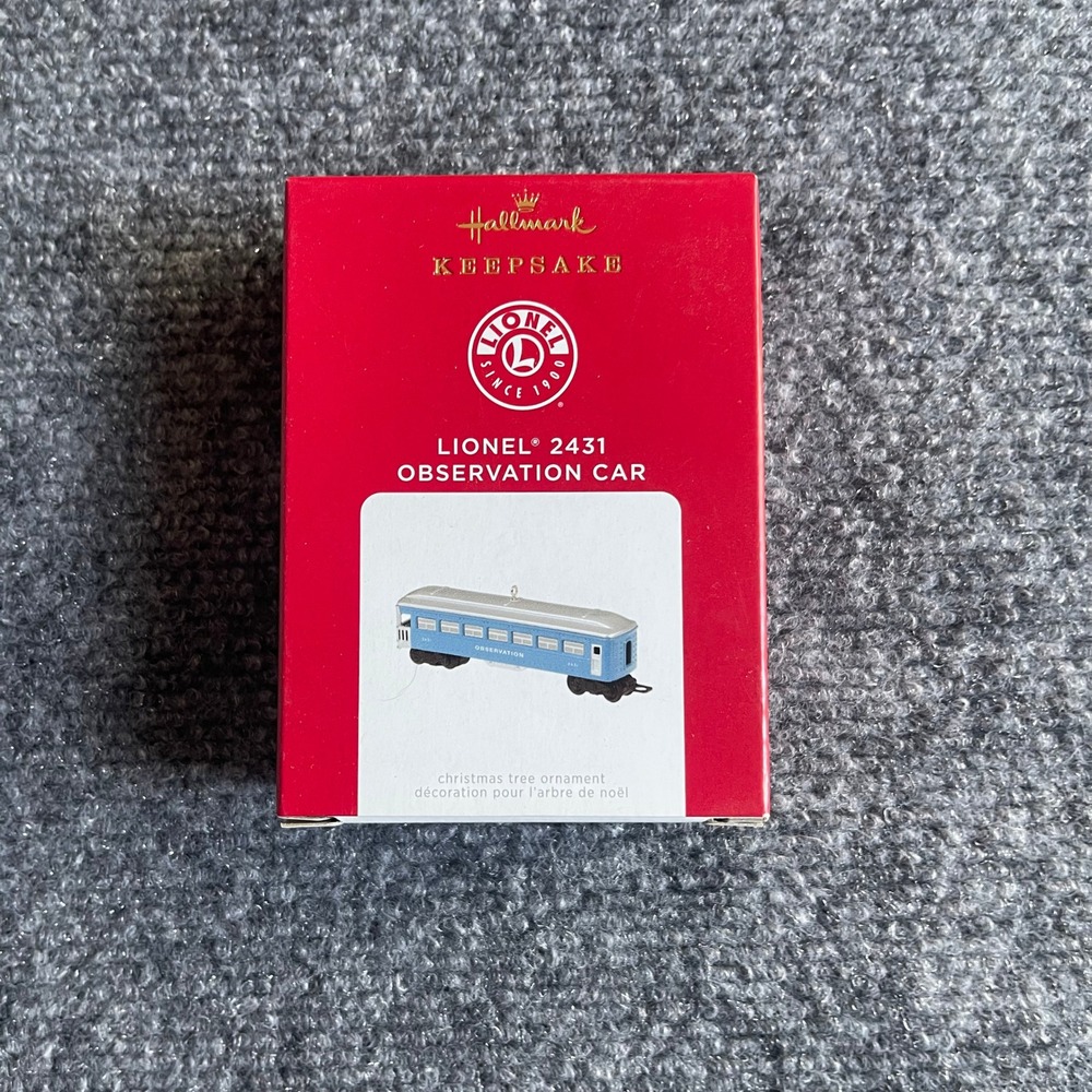 Hallmark Keepsake 2021 Lionel 2431 Observation Car Metal Ornament QXI7295